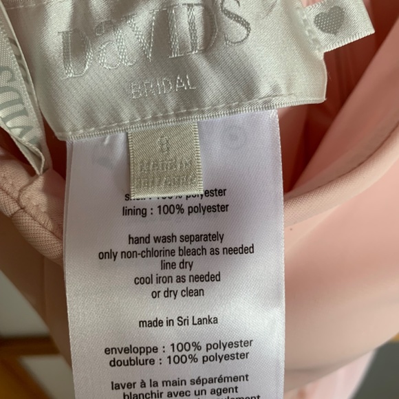 David’s Bridesmaid Dress Petal Pink, F19952 size 8 - Picture 8 of 10